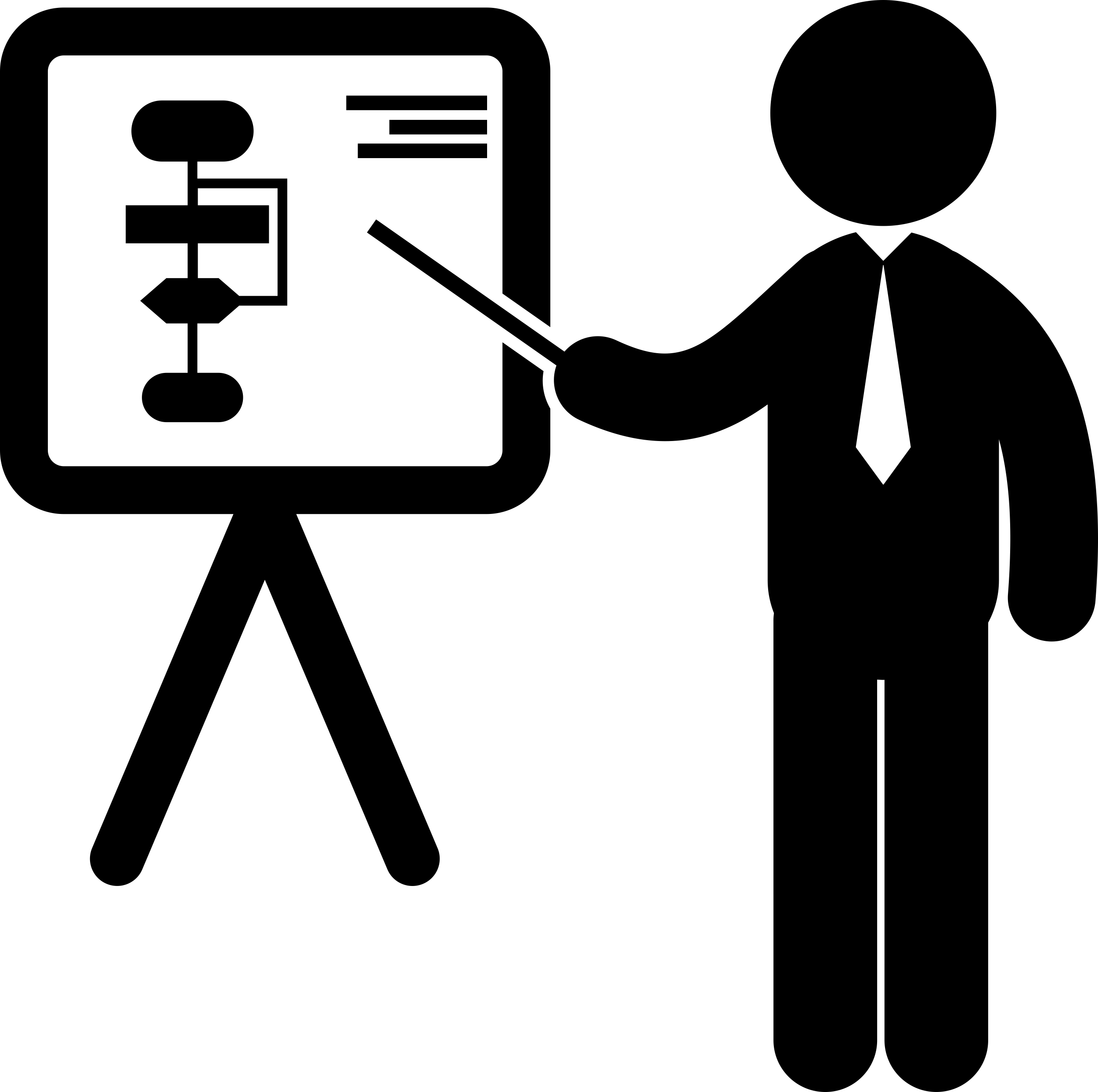 Businessman In A Presentation Pointing A Board With Graphics Svg Line Art Free Vectors
